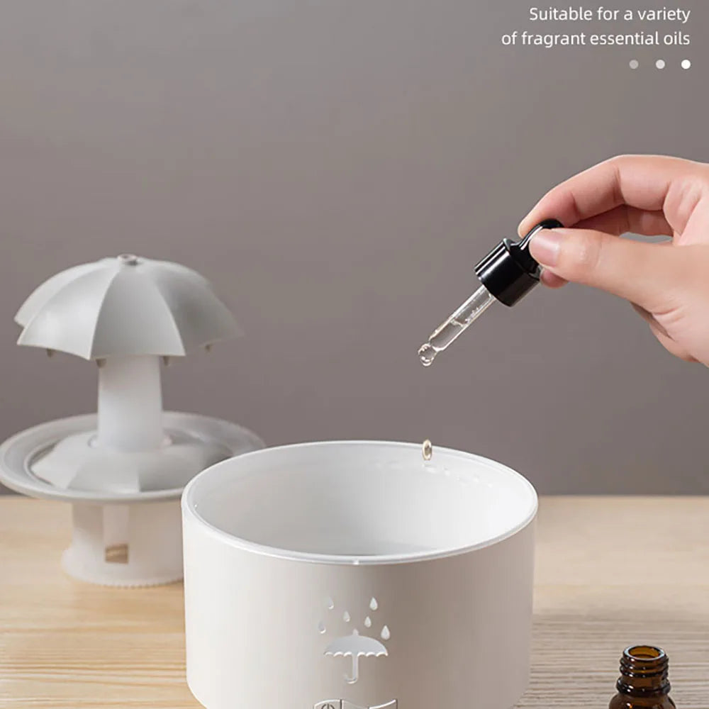 Cloud Rain Humidifier – Raindrop Aroma Diffuser with Remote & Night Light