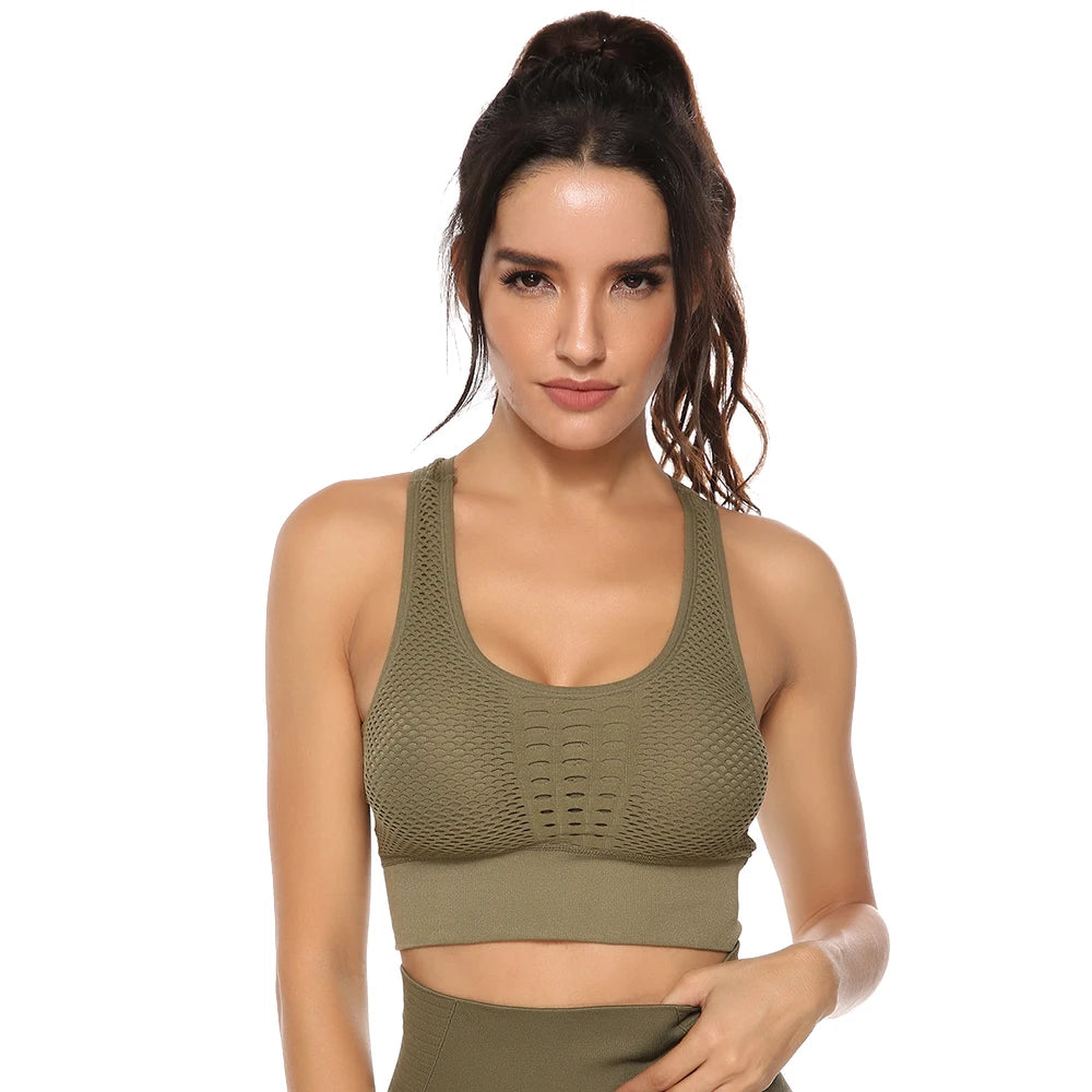 Hot Fitness Women’s Quick-Dry Sports Bra & Yoga Tank Top