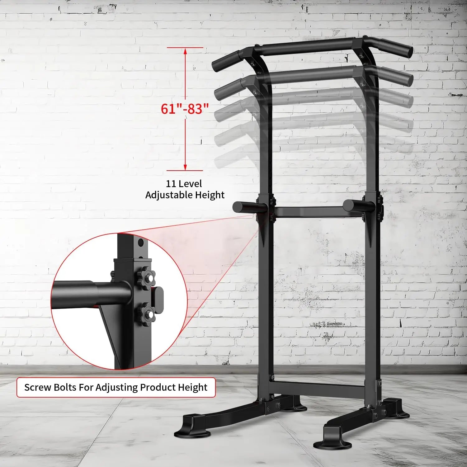 Adjustable Power Tower – Pull Up & Dip Station for Home Gym