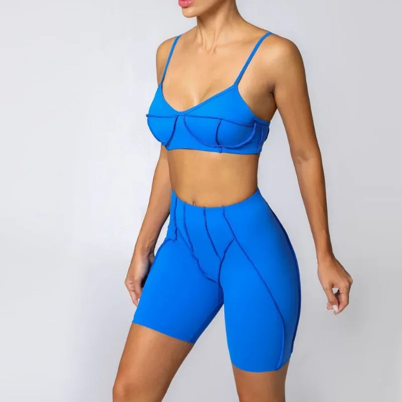 Seamless Yoga Set for Women – High-Waisted Peach-Lift Leggings & Quick-Dry Sports Bra