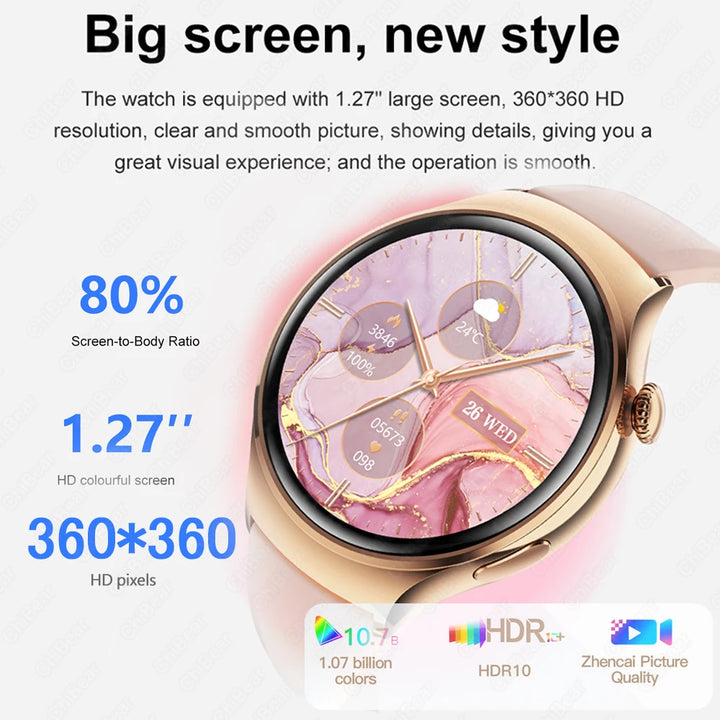 Women’s GPS Smartwatch with NFC, Bluetooth Call & Health Tracking