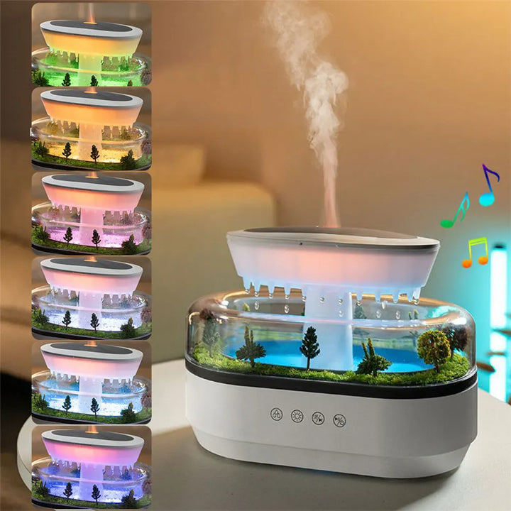 Rain Cloud Humidifier with Essential Oil Diffuser and 7-Color Night Light