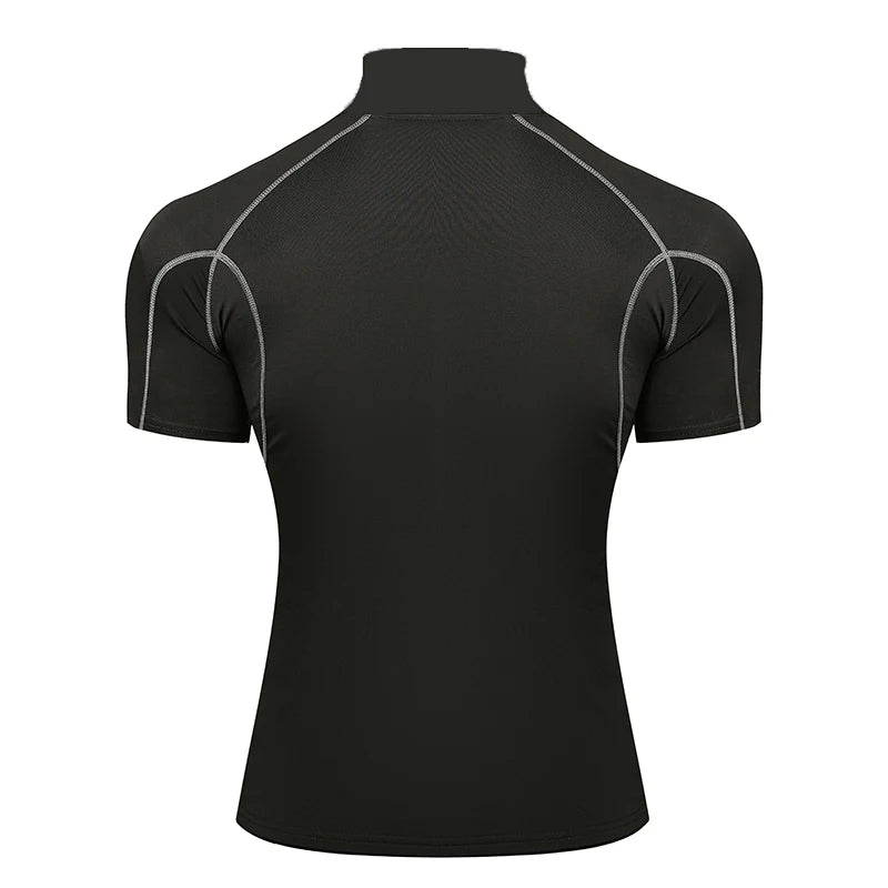 Men’s Compression T-Shirt – Bodybuilding Sportswear, Quick-Dry Short Sleeve Gym Running Workout Top