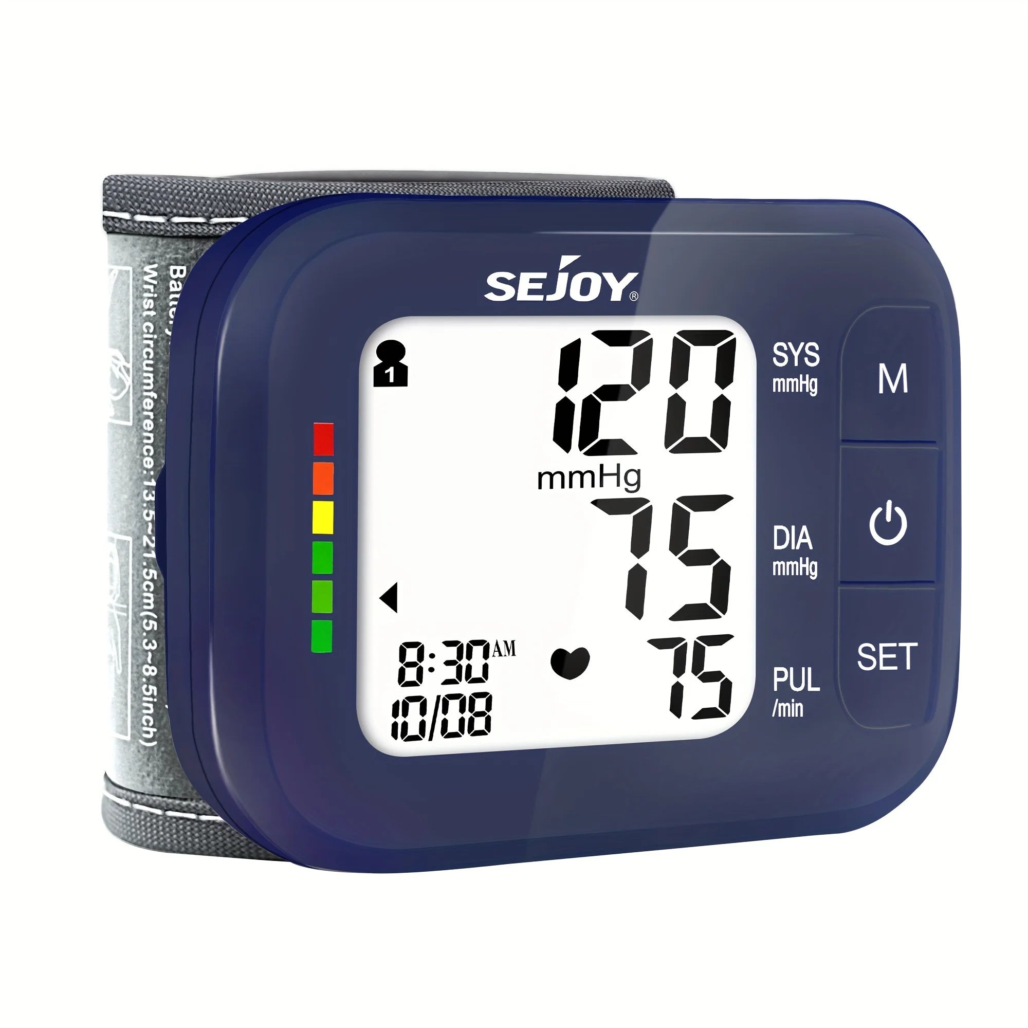 SEJOY Wrist Blood Pressure Monitor – Automatic Cuff with Heartbeat Detection