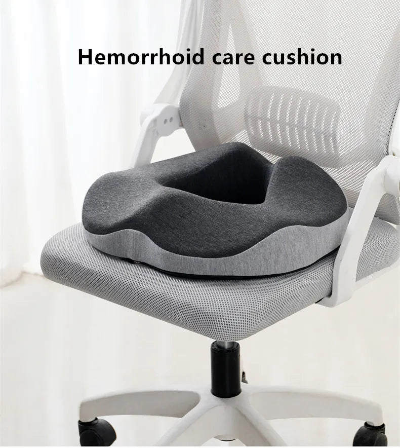 Hemorrhoid & Tailbone Seat Cushion – Memory Foam Pain Relief Donut