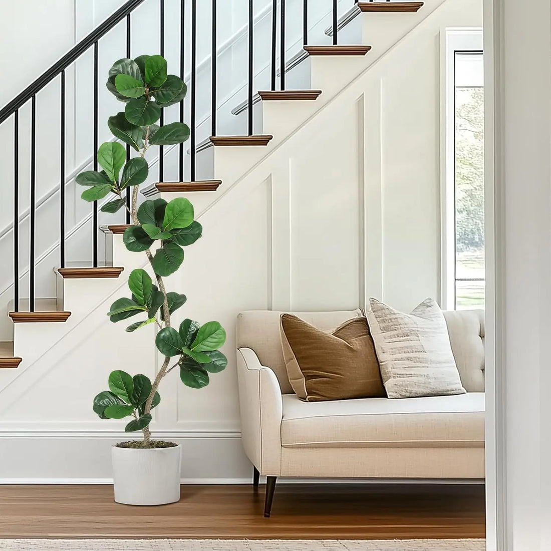 Artificial Fiddle Leaf Fig Tree – Faux Potted Indoor Plant