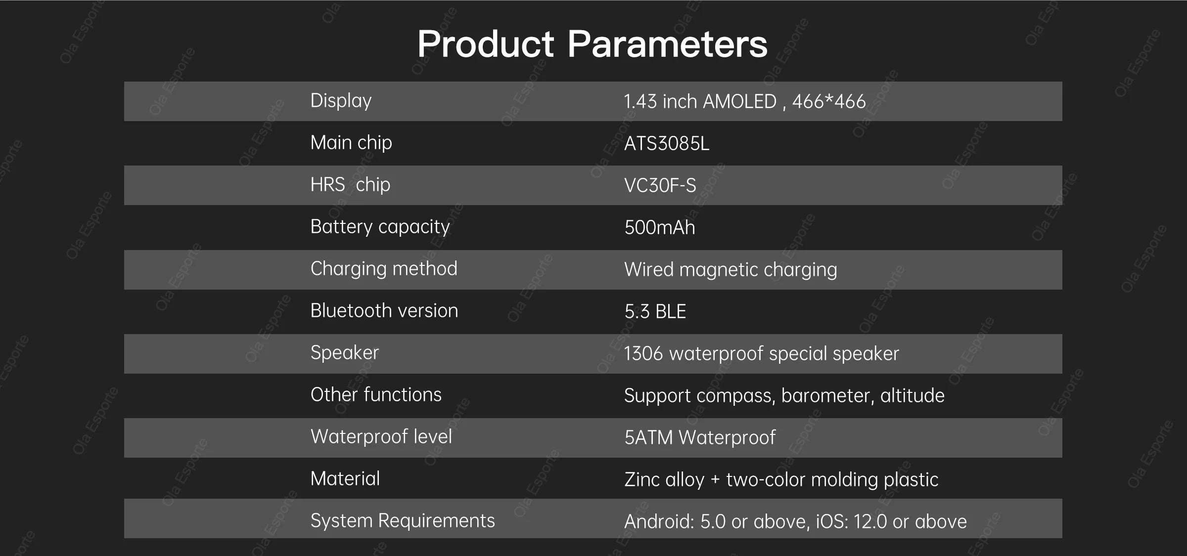 T-Rex 3 GPS Smartwatch – 10ATM Waterproof Military Sports Fitness Watch