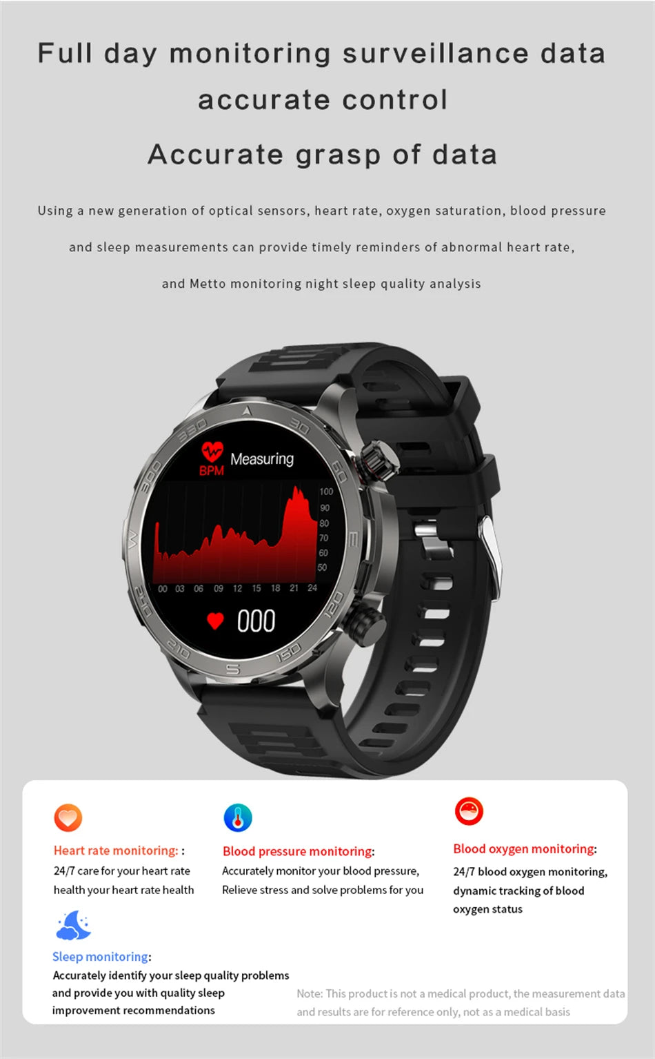 Men’s Smartwatch – AMOLED HD, Bluetooth Call, NFC & GPS