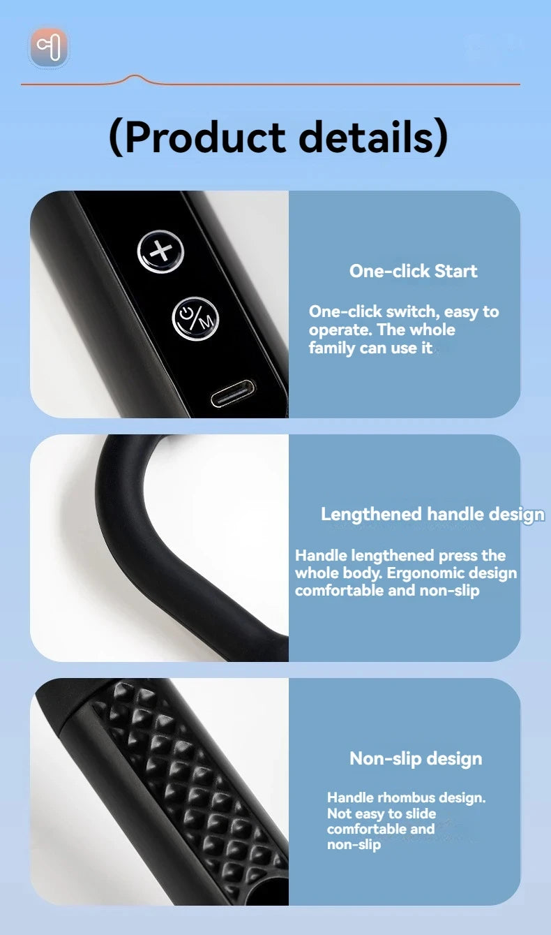 Smart Massage Gun – Rechargeable Handheld Electric Massager Hammer for Back & Full Body Relaxation