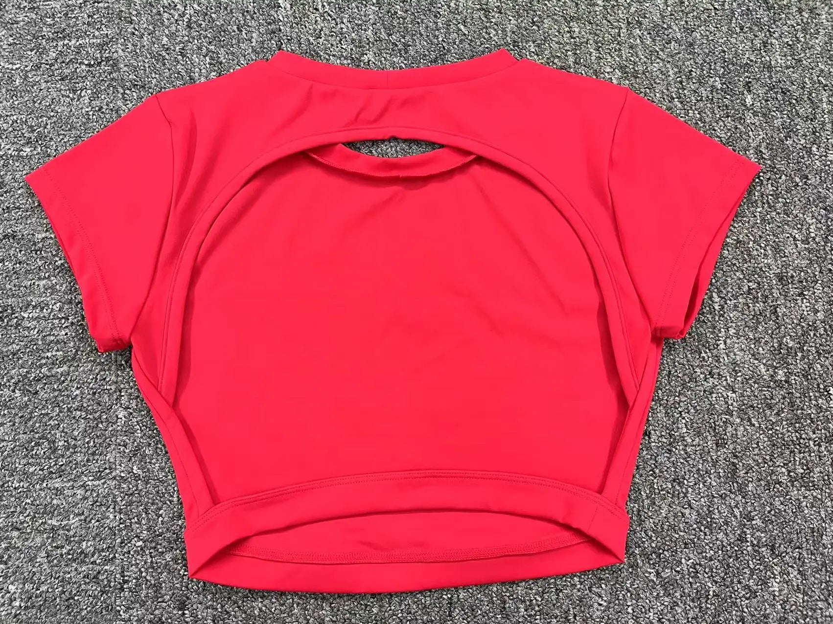 Hearuisavy Women’s Backless Workout Crop Top – Breathable Sports Shirt