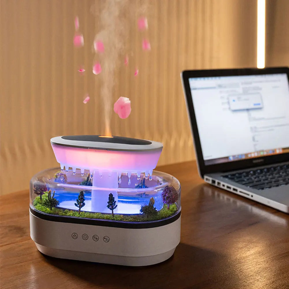 Rain Cloud Humidifier with Essential Oil Diffuser and 7-Color Night Light