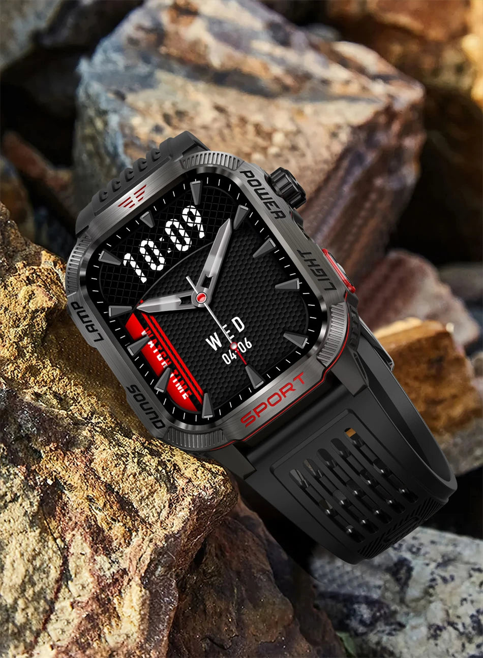 Men’s Military GPS Smartwatch – Outdoor Sport Tracker with Compass & Flashlight