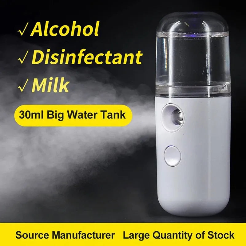 Mini Nano Facial Steamer – USB Portable Face Spray Beauty Instrument & Skin Care Humidifier