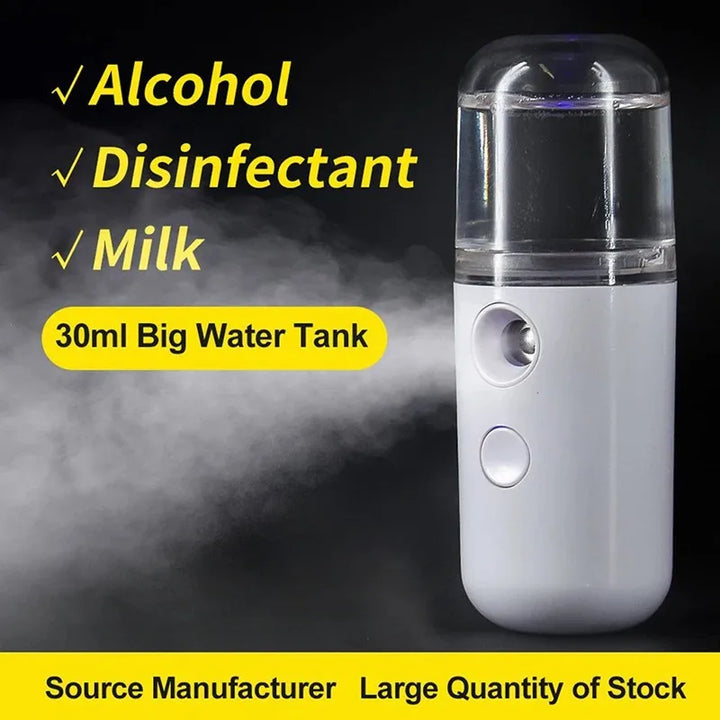 Mini Nano Facial Steamer – USB Portable Face Spray Beauty Instrument & Skin Care Humidifier