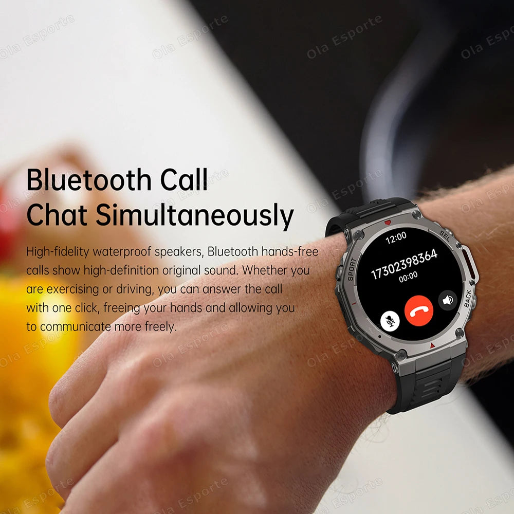 T-Rex 3 GPS Smartwatch – 10ATM Waterproof Military Sports Fitness Watch