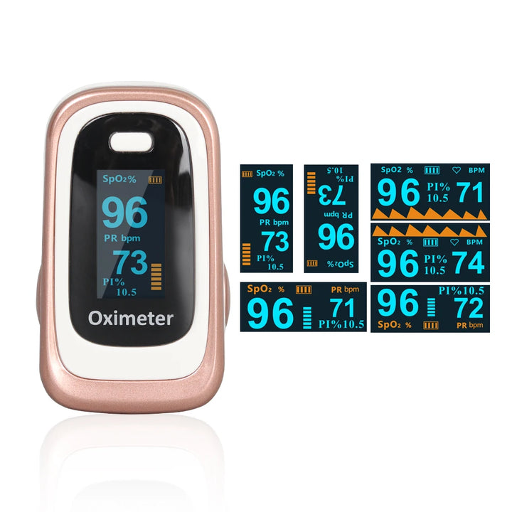 OLED Finger Pulse Oximeter – Portable SpO2 & PR Sleep Monitor with Case