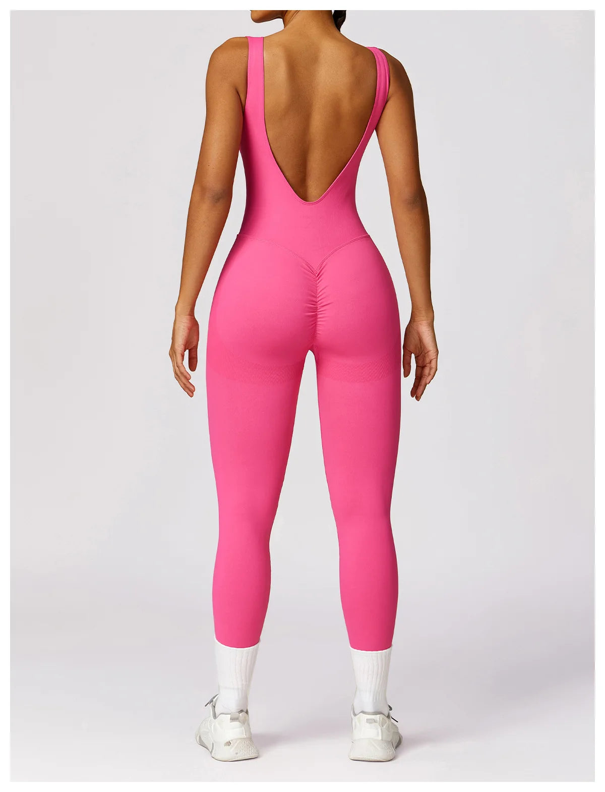 Women’s One-Piece Sporty Jumpsuit – Backless Yoga Suit with Leggings, Gym & Pilates Sportswear