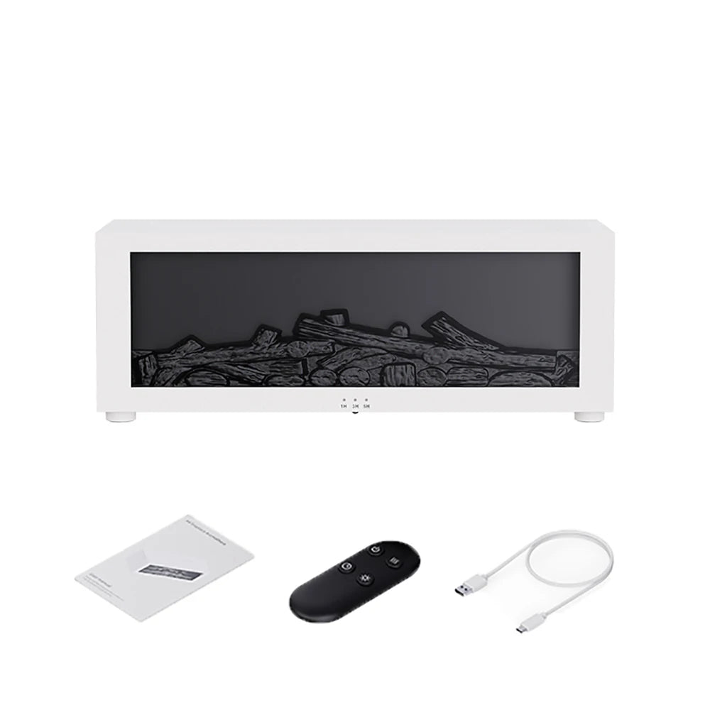 Essential Oil Air Humidifier – Flame LED Aroma Diffuser with Remote