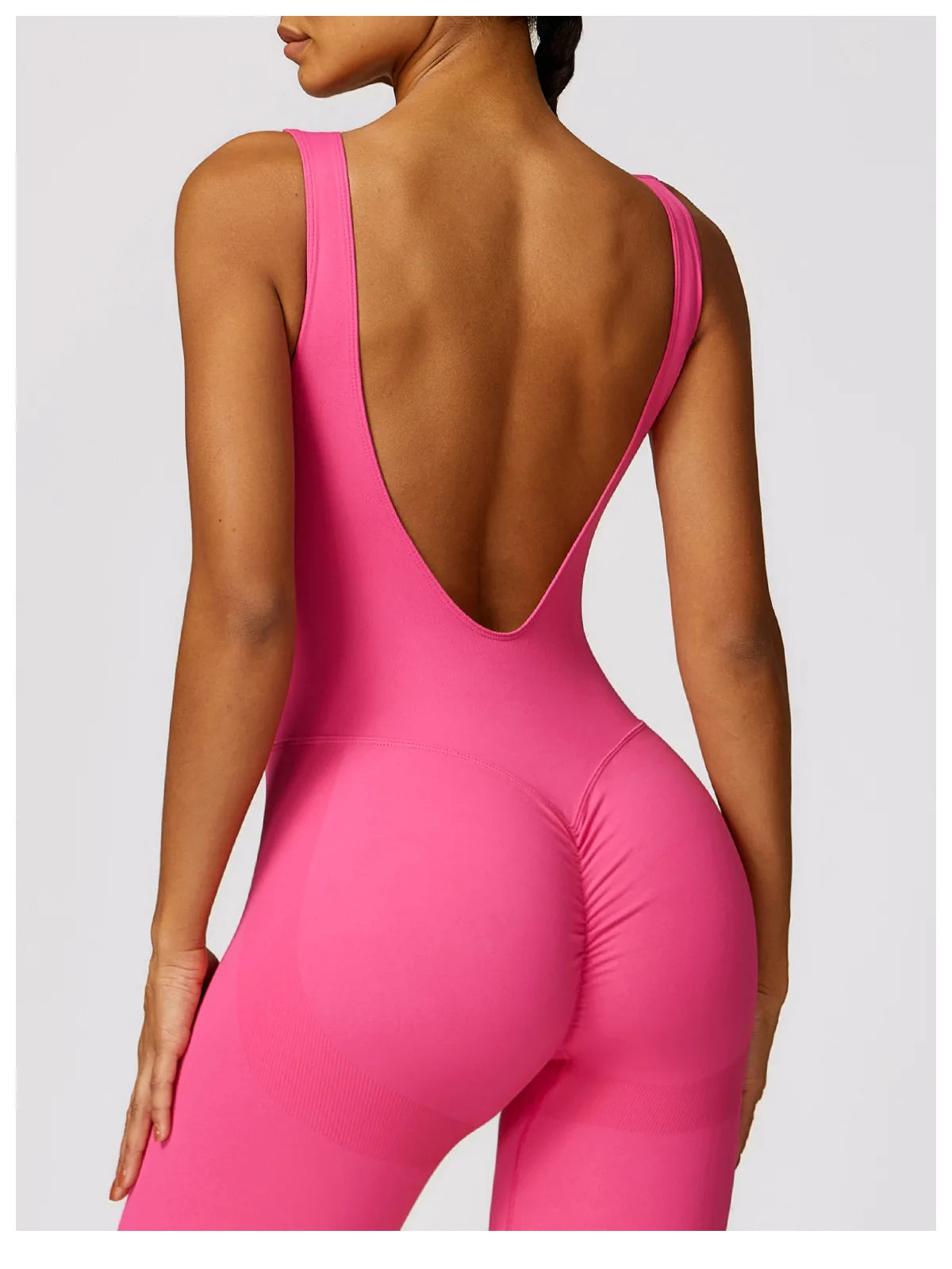 Women’s One-Piece Sporty Jumpsuit – Backless Yoga Suit with Leggings, Gym & Pilates Sportswear