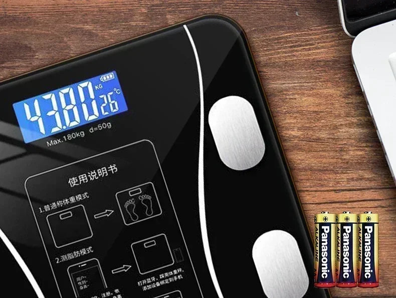 Bluetooth Body Fat Scale – Smart Digital Weight Scale with USB Charging