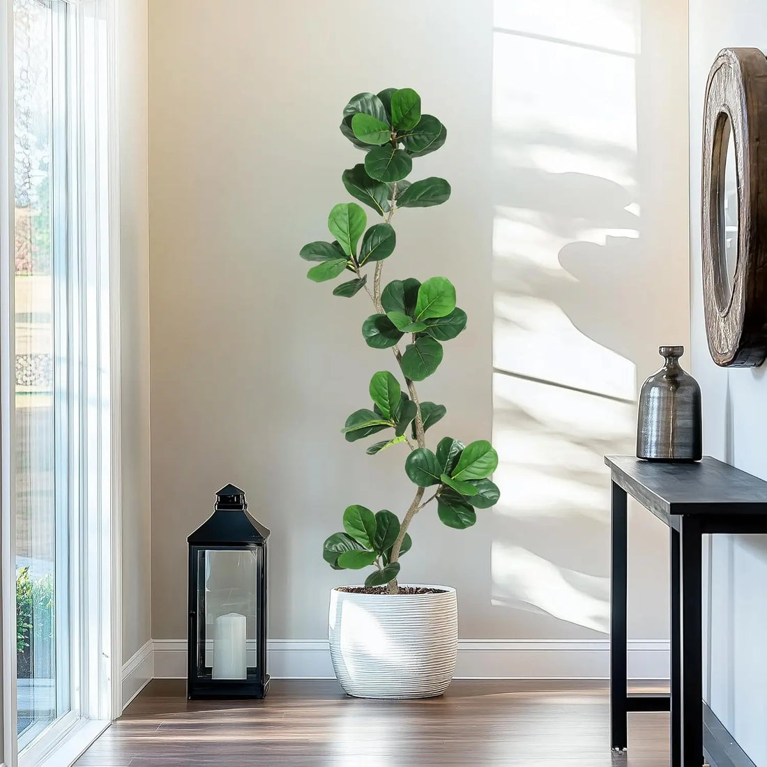 Artificial Fiddle Leaf Fig Tree – Faux Potted Indoor Plant