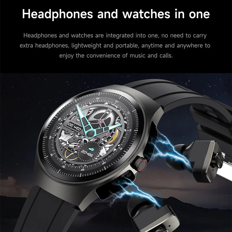 GEJIAN Smartwatch with Built-in Headphones & AMOLED Display