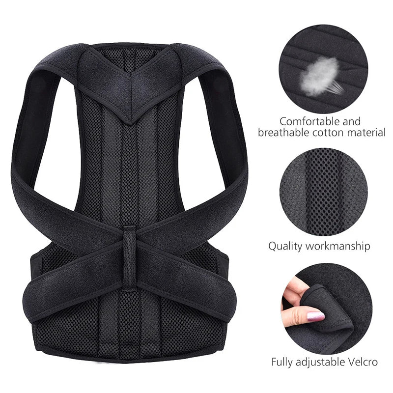 Upper Back Posture Corrector – Adjustable Clavicle & Shoulder Support Brace