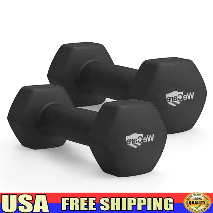 2lb Neoprene Hex Dumbbell Pair – Anti-Roll, Home Gym Fitness