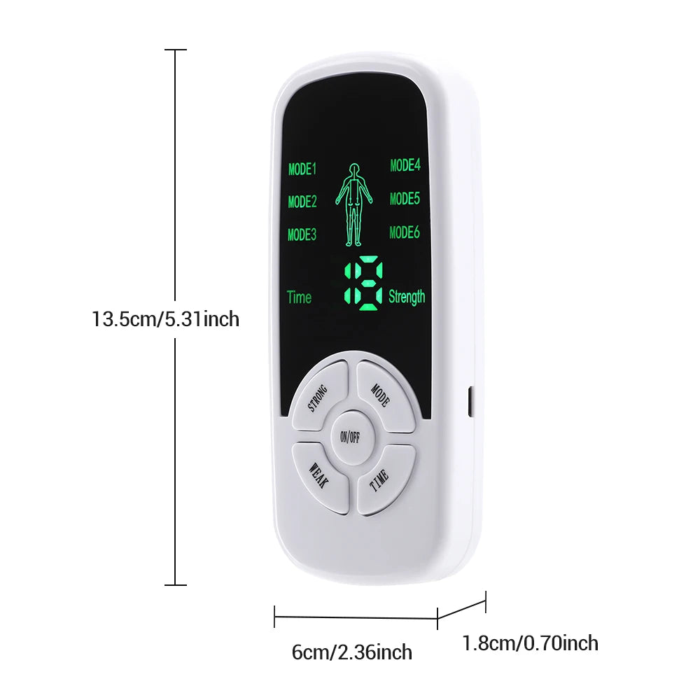 EMS TENS Muscle Stimulator – Physiotherapy Pulse Massager with 6 Modes