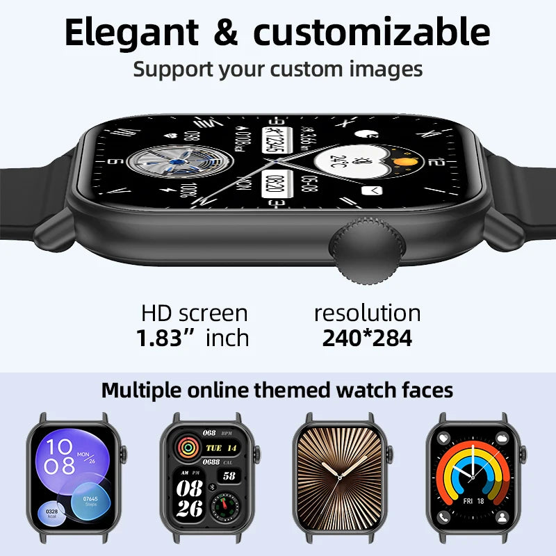LIGE 2025 Smartwatch 1.83" HD Screen, BT Call, Health & Fitness Tracker