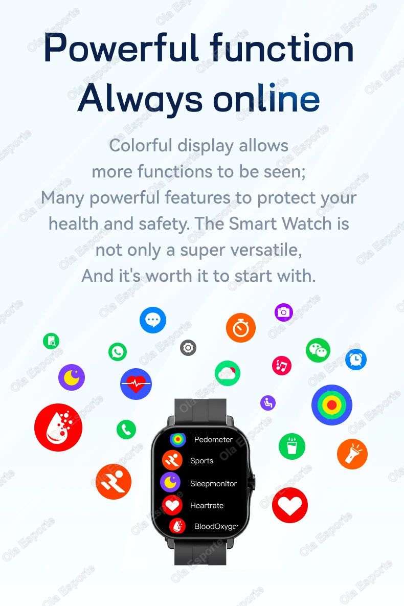 1.83" Waterproof Smartwatch with Call & Sleep Monitoring