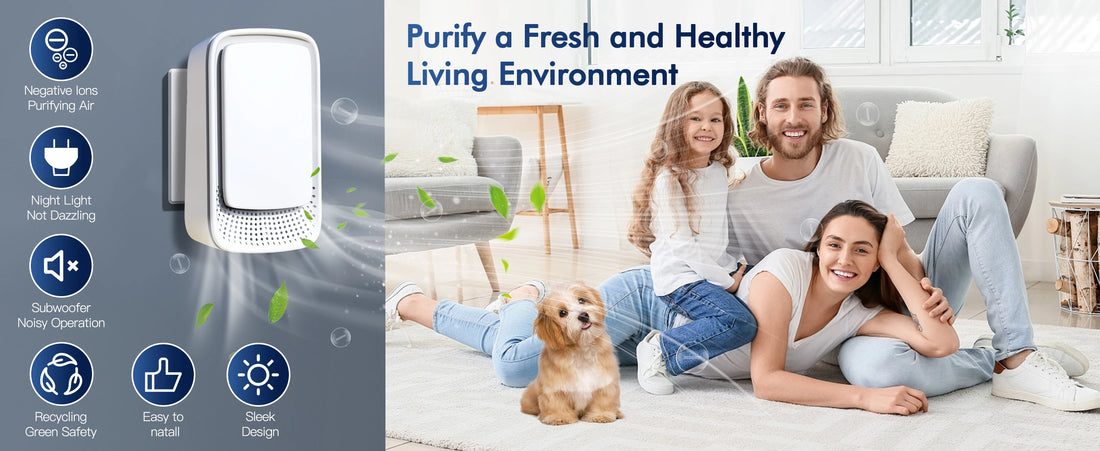 Plug-In Negative Ion Air Purifier – Quiet Mini Air Cleaner for Home