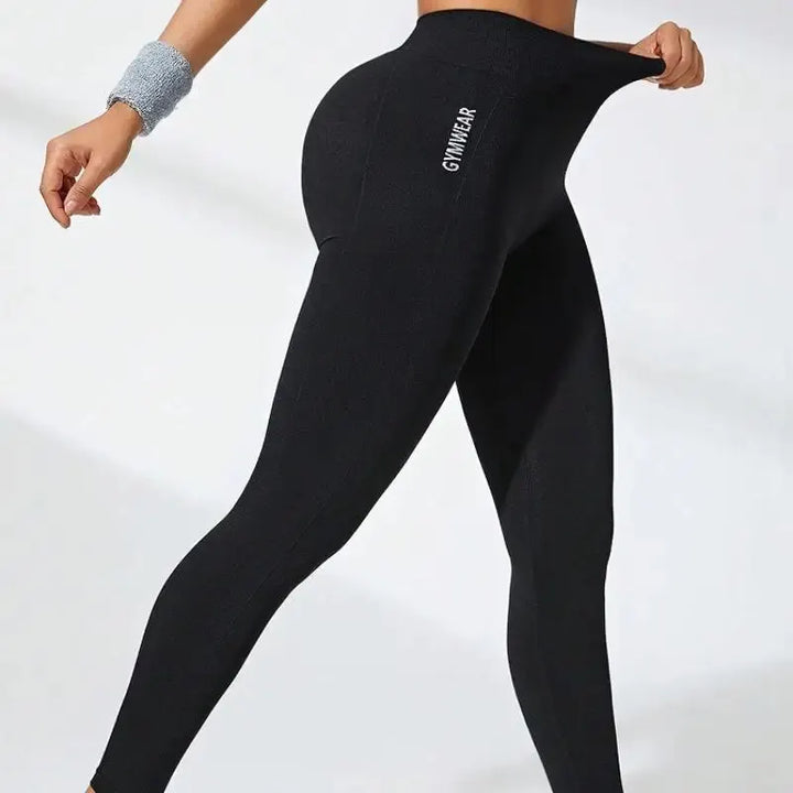 Seamless High Waisted Yoga Pants – Peach Hip Lifting Leggings
