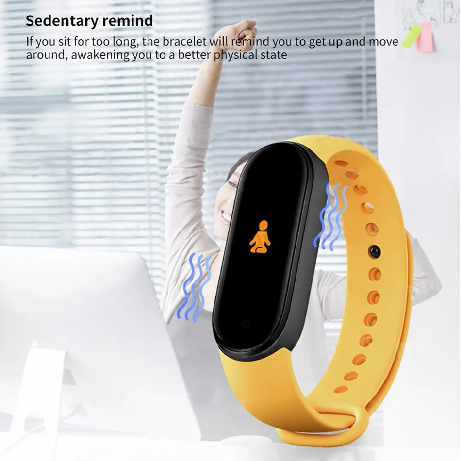 M6 Smart Watch – Waterproof Fitness Tracker with Heart & BP Monitor