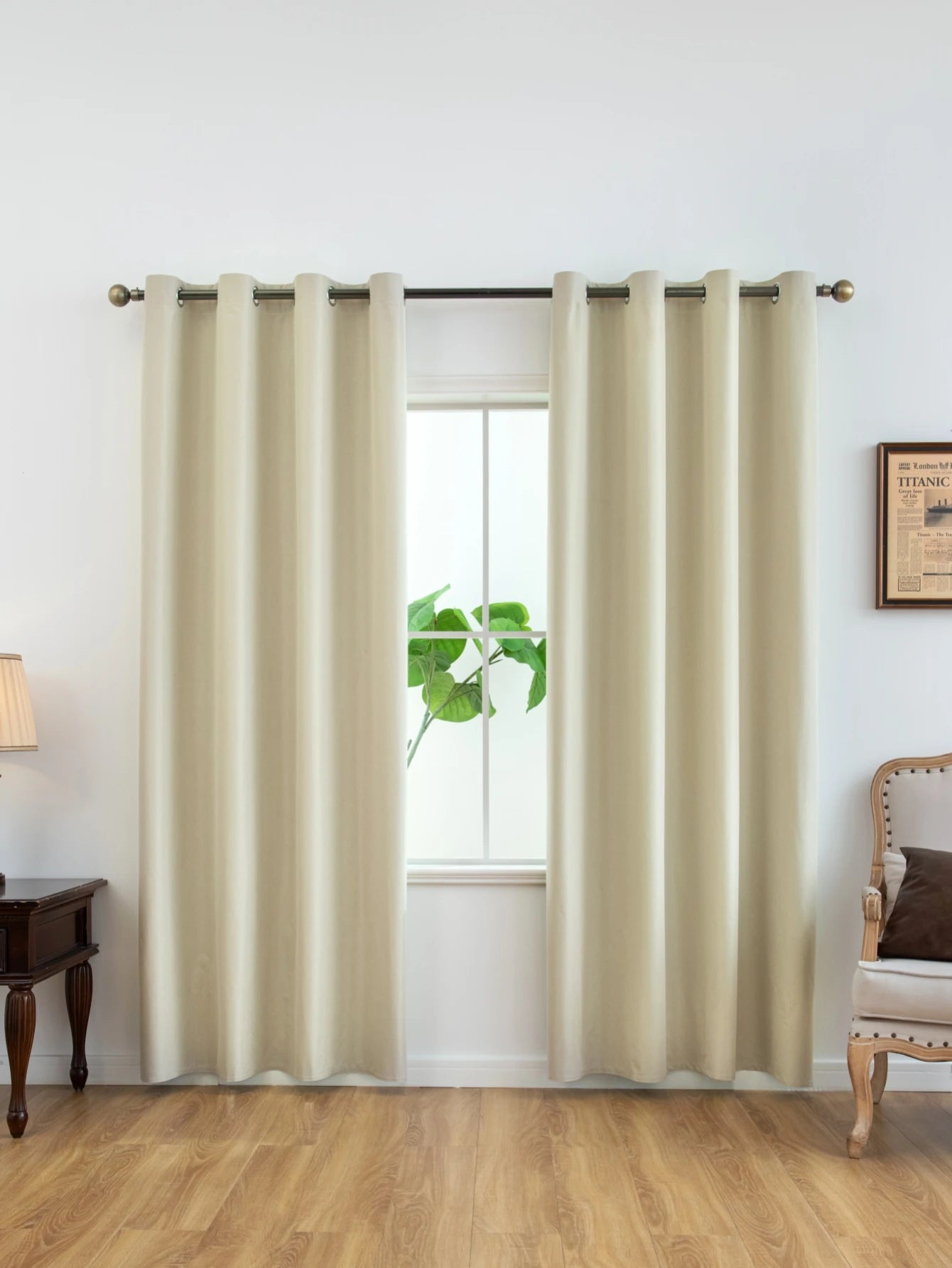 Solid Blackout Curtain with Grommets – Bedroom Privacy Drapes