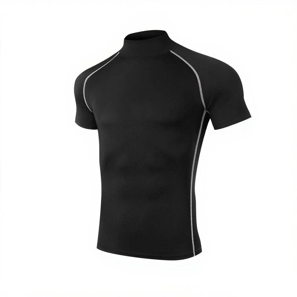 Men’s Compression T-Shirt – Bodybuilding Sportswear, Quick-Dry Short Sleeve Gym Running Workout Top