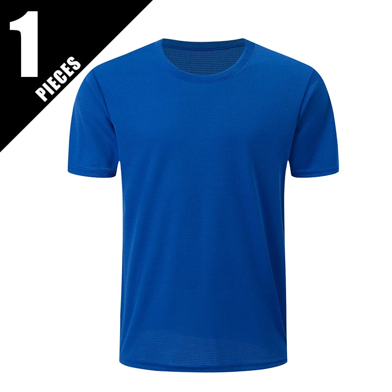 Men’s Waffle Sports Shirt – Short Sleeve Fitness & Training Top (1/5 Pcs)
