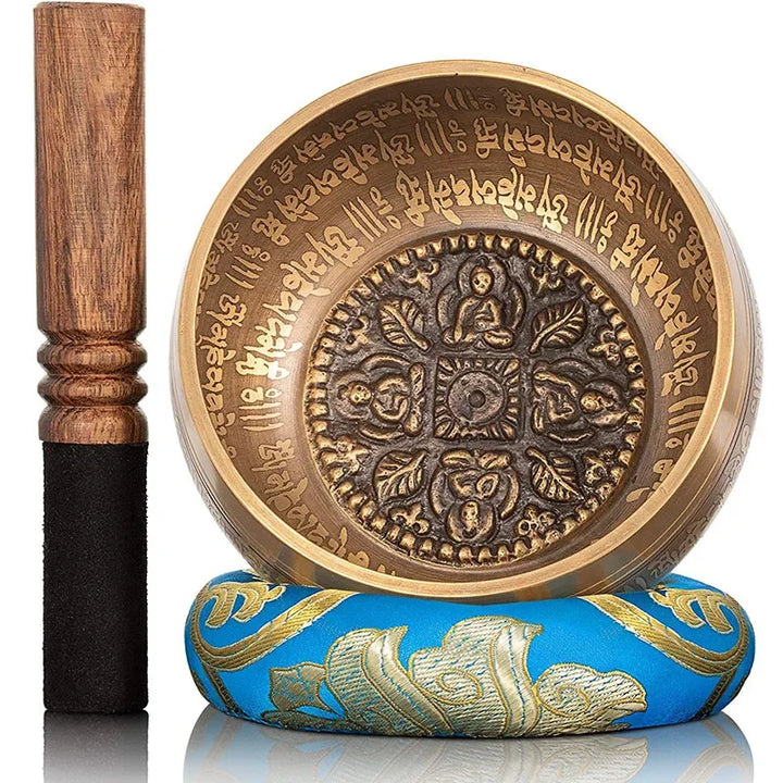 Tibetan Buddha Singing Bowl – Mantra Meditation Sound Bowl for Yoga & Music Therapy