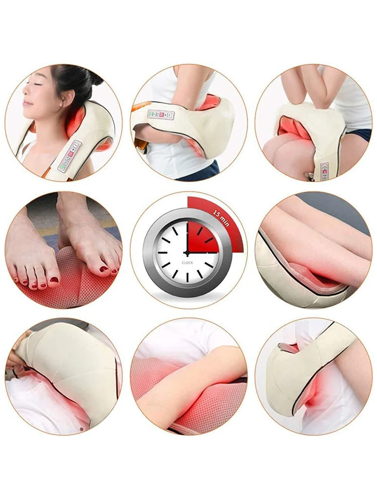 Kneading Shawl Neck and Back Massager – Full Body Home Massage Device