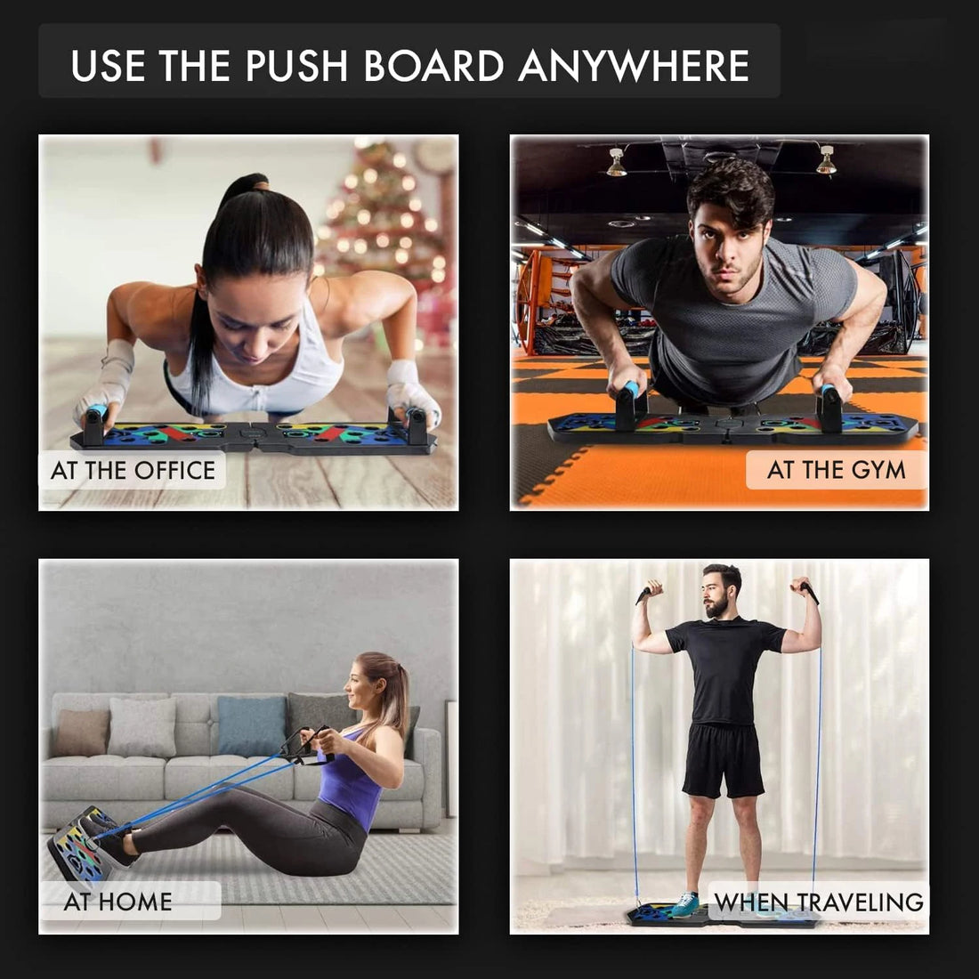 Foldable Push-Up Board Set – Multifunctional Fitness Equipment for Chest, Arms, Back & Core