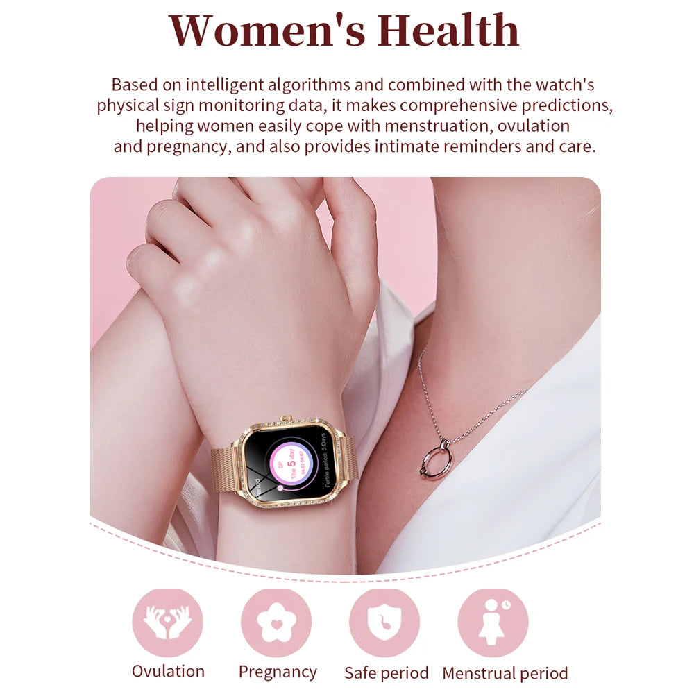 Women’s Smartwatch – Heart Rate, Blood Pressure, Music & BT Calling