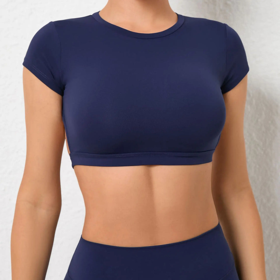 Hearuisavy Women’s Backless Workout Crop Top – Breathable Sports Shirt