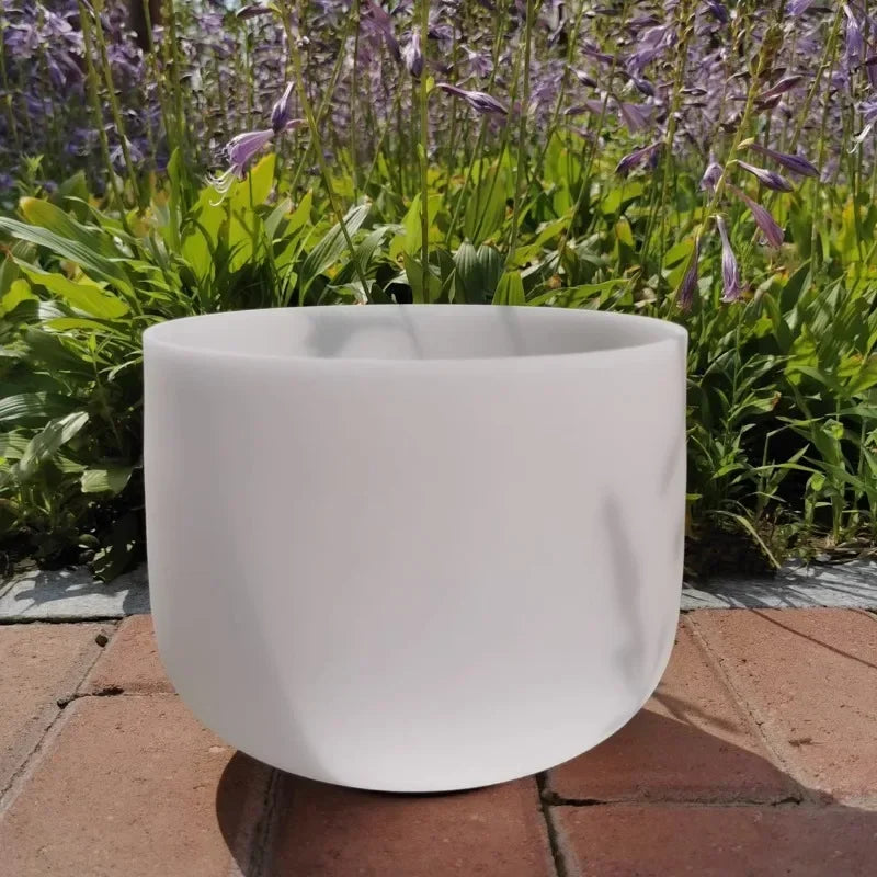 Handmade White Crystal Singing Bowl – Sound Healing & Meditation Instrument