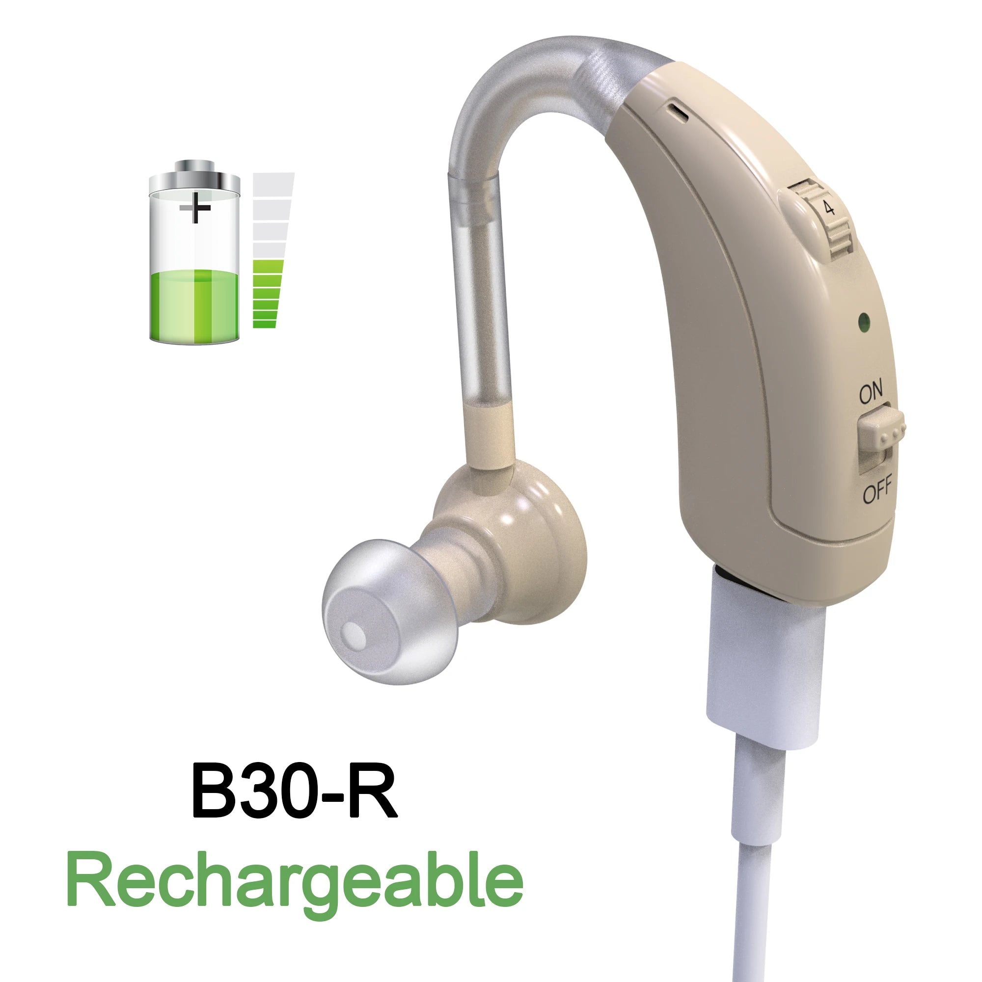 2024 BTE Digital Hearing Aid – Adjustable Tone Amplifier for Seniors