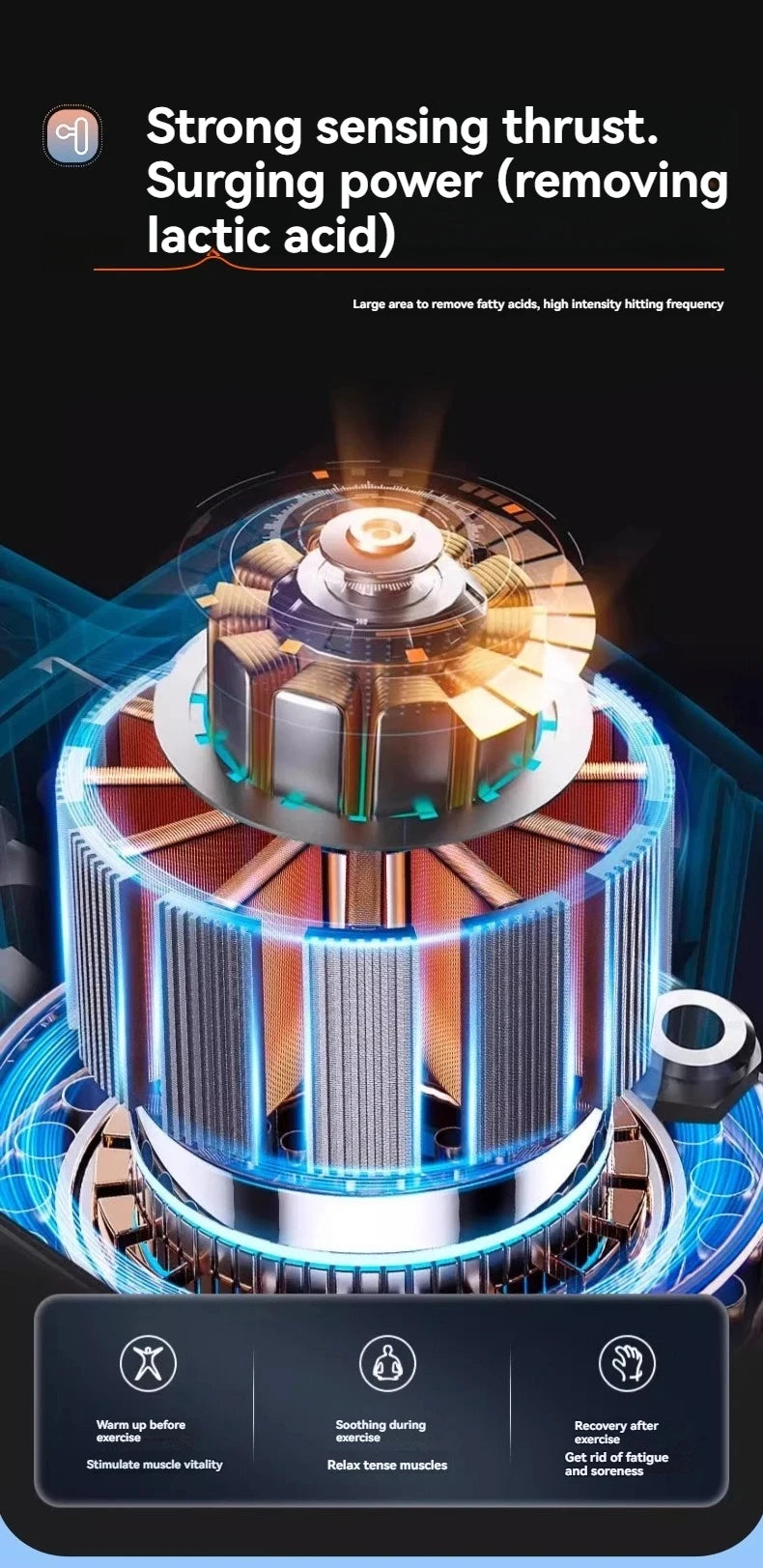 Smart Massage Gun – Rechargeable Handheld Electric Massager Hammer for Back & Full Body Relaxation