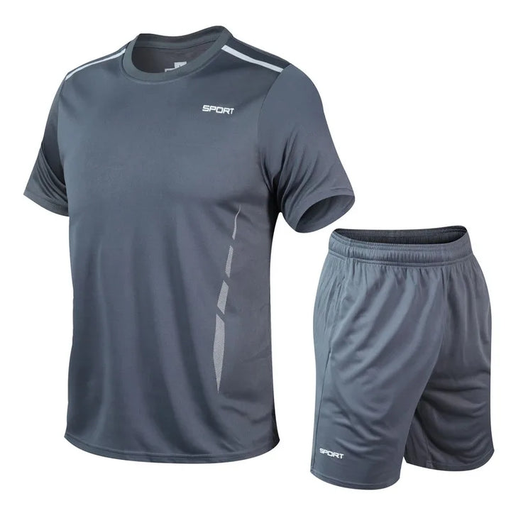 CHRLCK Men’s Quick-Dry Sports Set – Breathable T-Shirt & Shorts