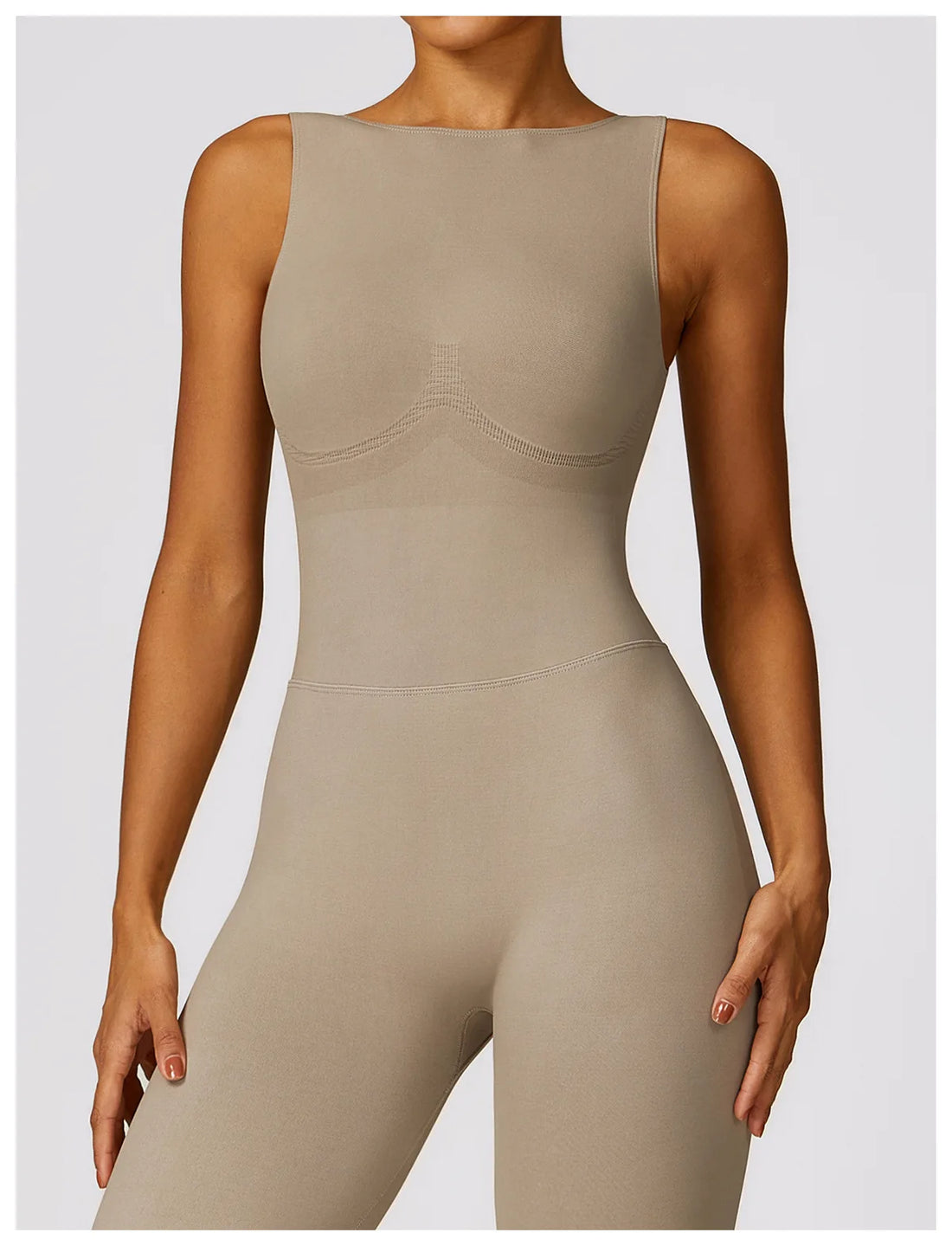 Women’s One-Piece Sporty Jumpsuit – Backless Yoga Suit with Leggings, Gym & Pilates Sportswear