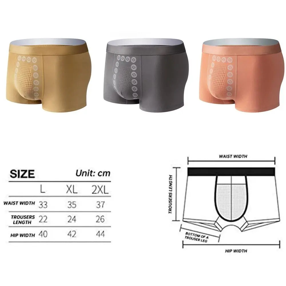Energy Field Therapy Men’s Underwear – Breathable Magnetic Therapy Slim Briefs, Elastic Polyester Fibre