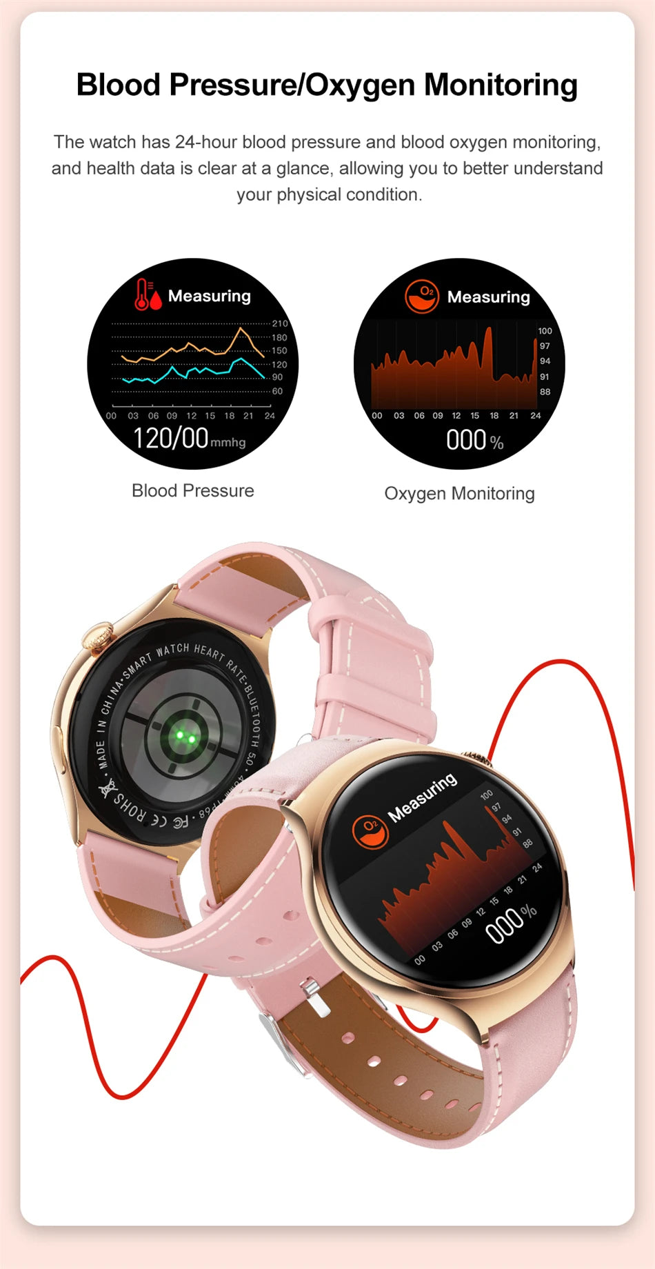 Women’s GPS Smartwatch with NFC, Bluetooth Call & Health Tracking