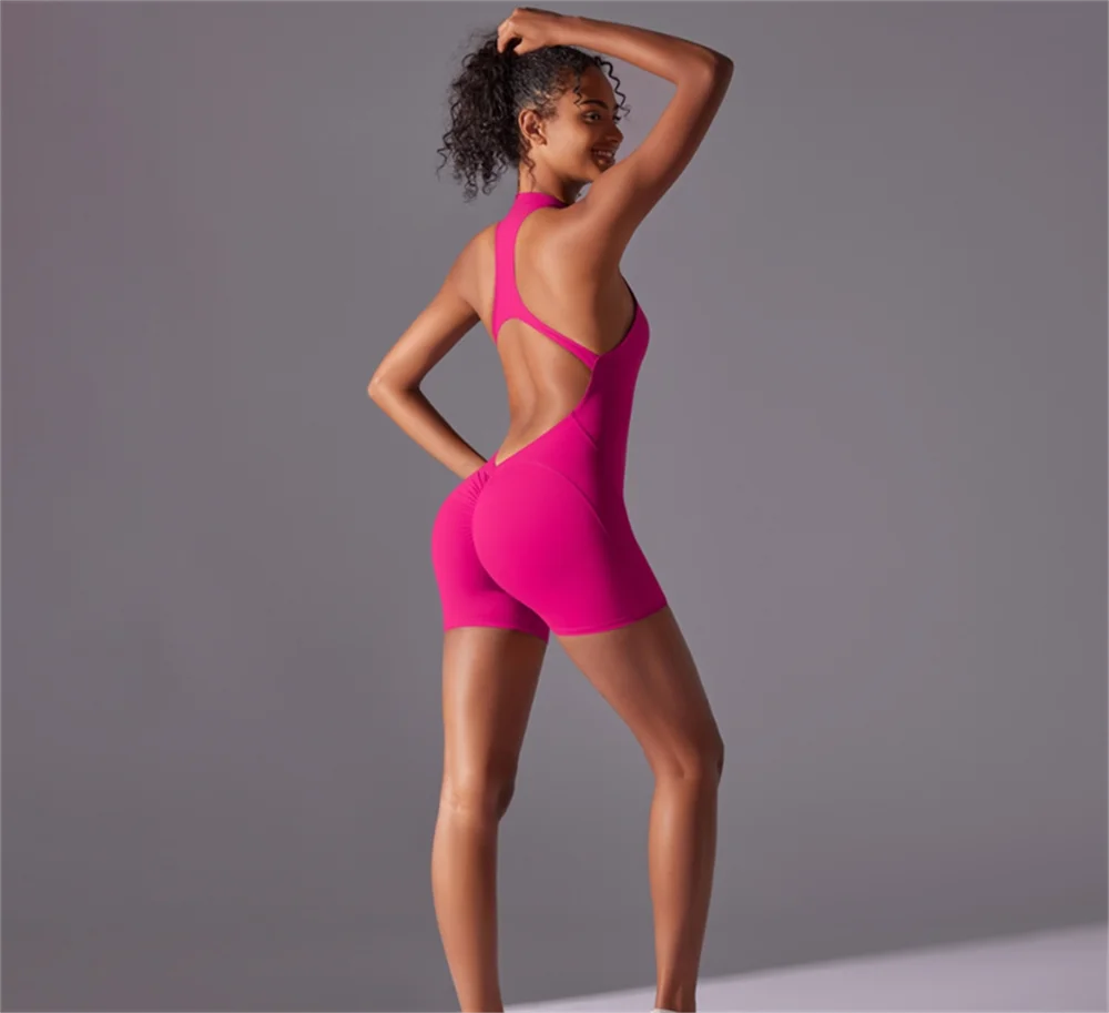 Solid Color High-Intensity Sports Jumpsuit – Women’s Yoga & Fitness